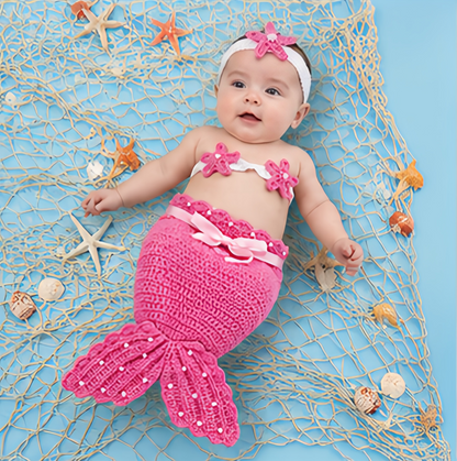 🧜Hand-crocheted baby mermaid sleeping bag