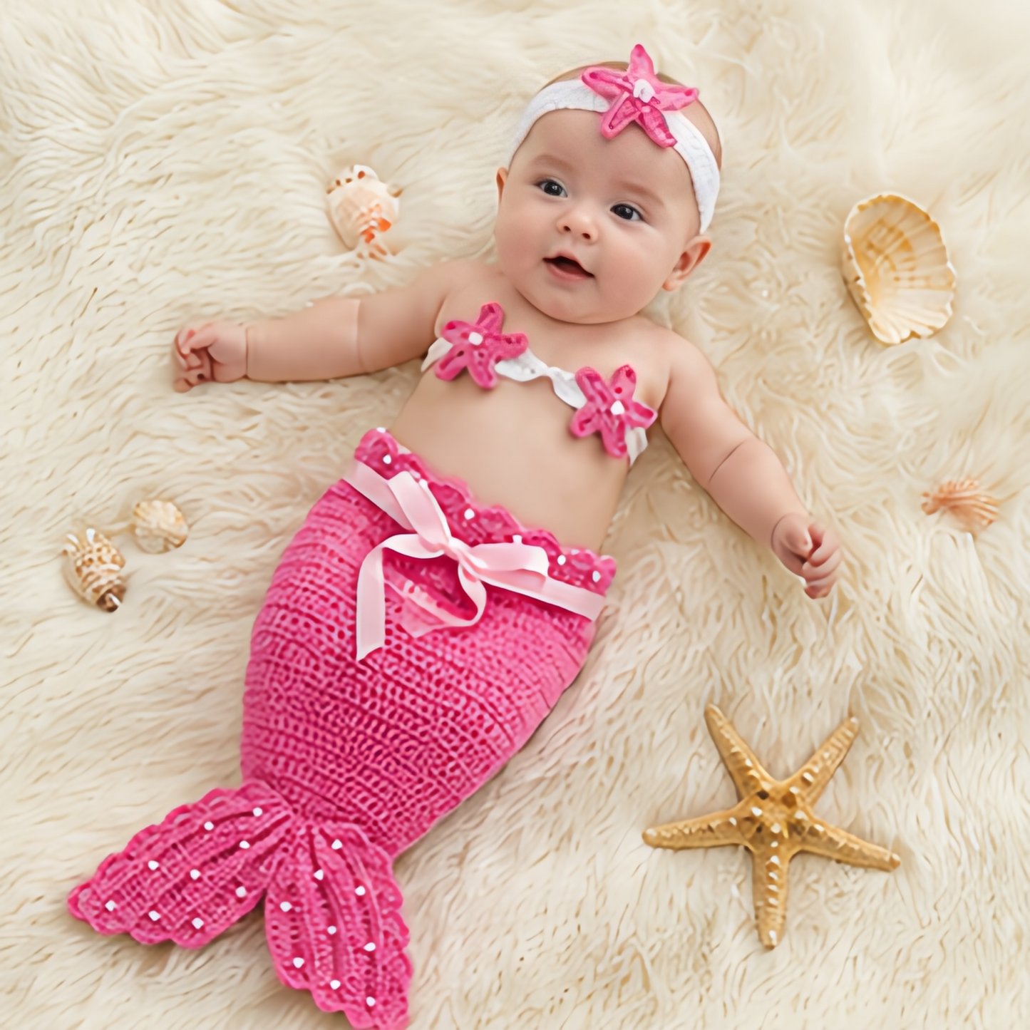 🧜Hand-crocheted baby mermaid sleeping bag
