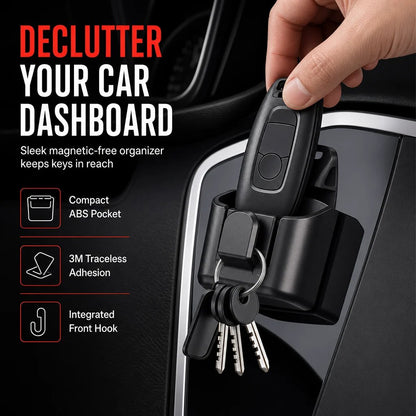 🔥 50% OFF Car Key Fob Holder 🚗 Dashboard Organizer with Card Slot & Hook