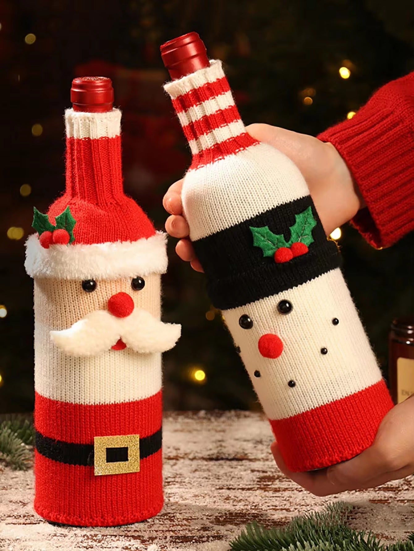 🎅 Christmas Knitted Bottle Covers 🦌