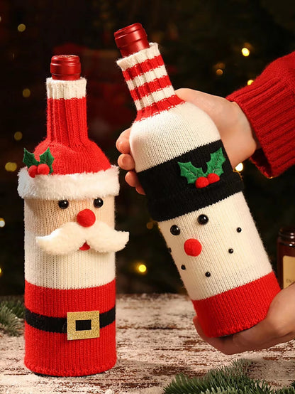 🎅 Christmas Knitted Bottle Covers 🦌
