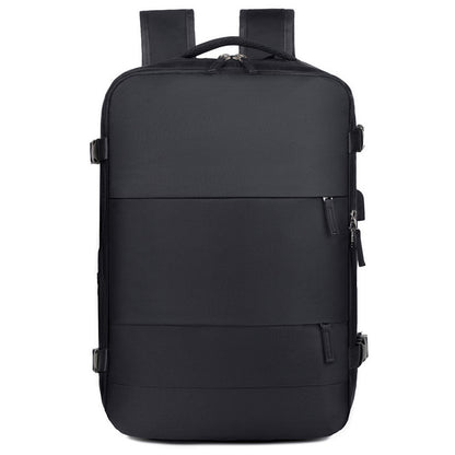 💼 Professional Travel Backpack with USB Port – 180° Opening Laptop Bag for Business Commute
