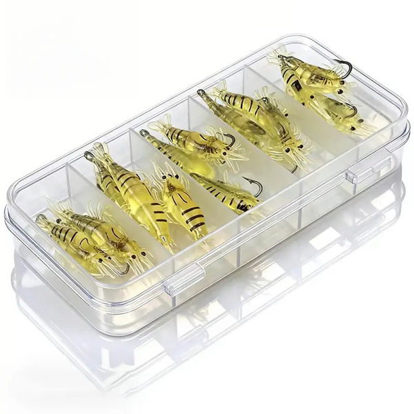 🦐 1.5‑Inch Realistic Shrimp Soft Fishing Lures (30 pcs/60pcs/90pcs)