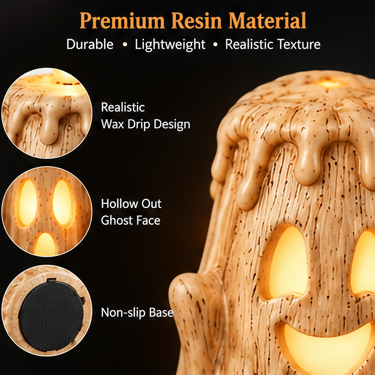 👻Ghost LED Candle Set | Halloween Spooky Ghost Decor
