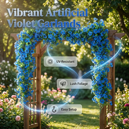 💐 Versatile Artificial Violet Vines – Reusable Garlands Suitable for All Decorations and Holidays 🌸 🎄