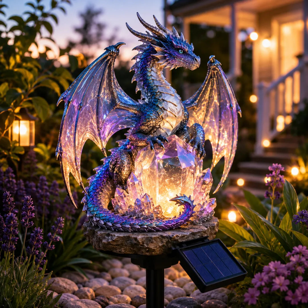🐉Solar Dragon Crystal Garden Light – Glowing Fantasy Outdoor Yard Decor with Solar Panel