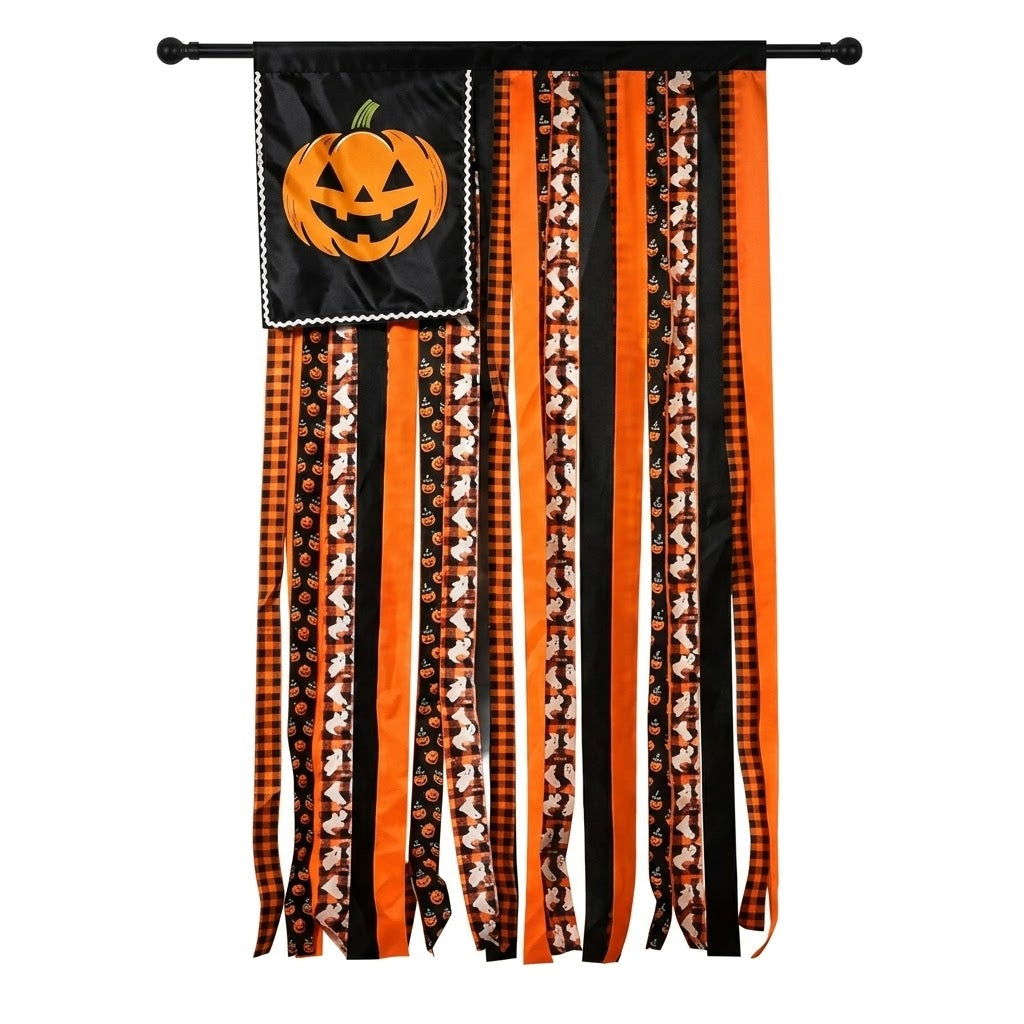 🎃Halloween Flag Pumpkin Fabric Ribbon