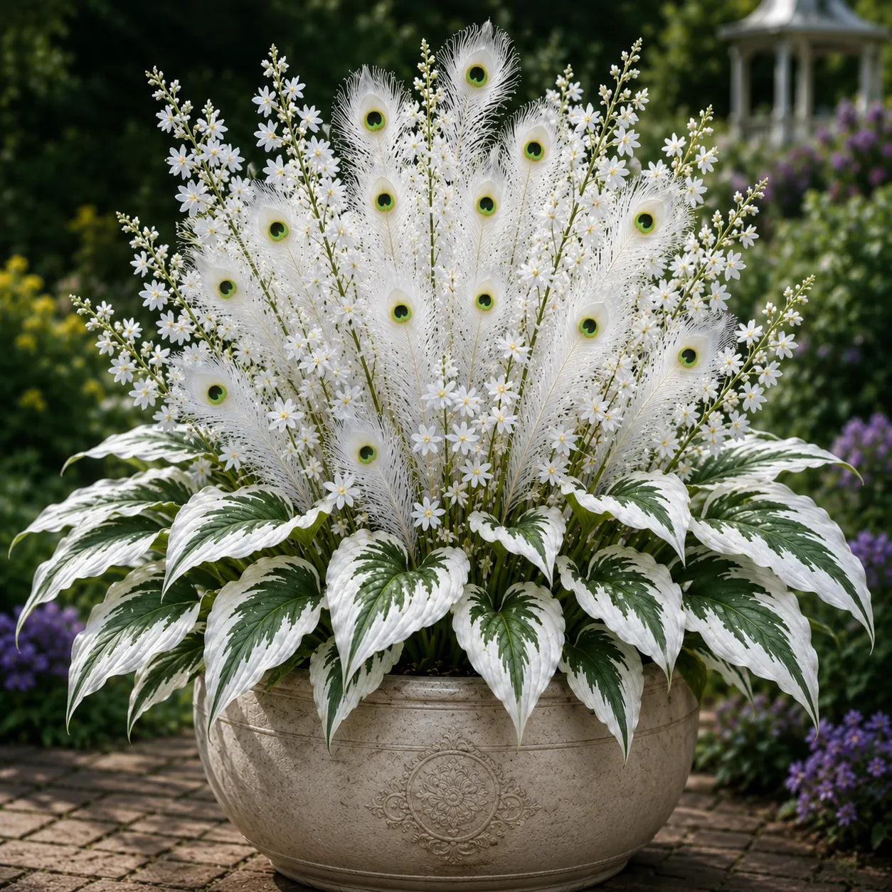 🦚 Rare Peacock Flame Hosta – A Shade-Loving Beauty That Gets Better Every Year