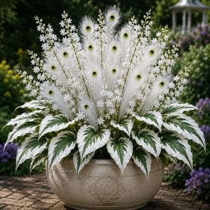 🦚 Rare Peacock Flame Hosta – A Shade-Loving Beauty That Gets Better Every Year