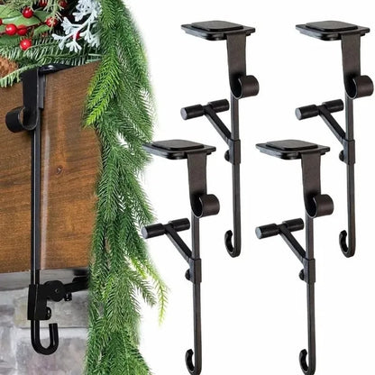 🎄🪝Adjustable Stocking & Garland Fireplace Mantel Hanger