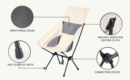 Ultralight High-Back Camping Chair