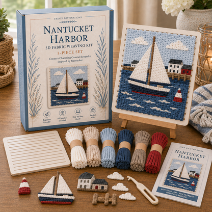 🗺️ American Destinations Fabric Weaving Kit