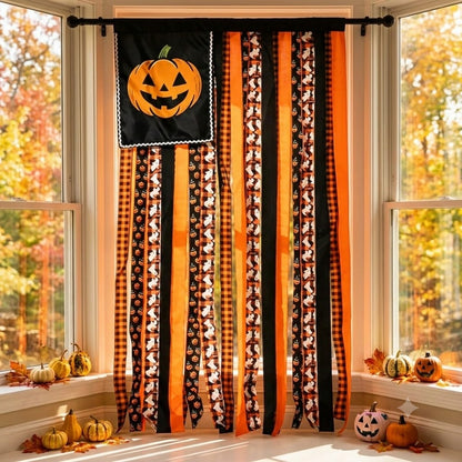 🎃Halloween Flag Pumpkin Fabric Ribbon