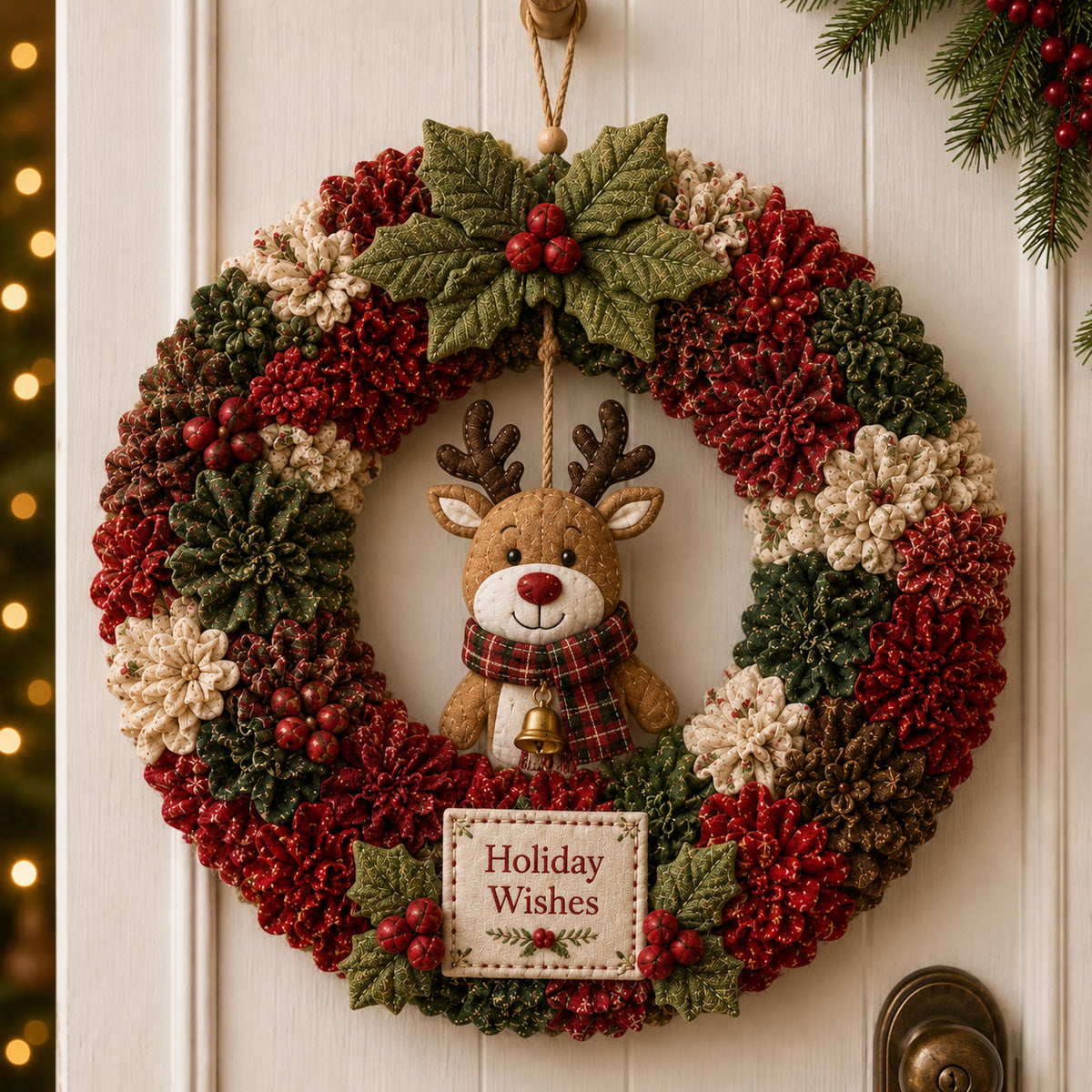 🔥50% Off Last Day🎄 3D Fabric Poke Wreath DIY Kit