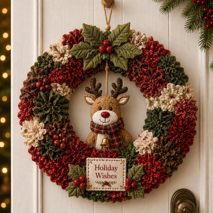🔥50% Off Last Day🎄 3D Fabric Poke Wreath DIY Kit