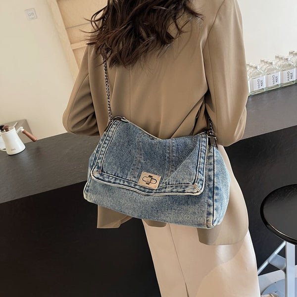 🔥Hot Sale 50% OFF🎁Denim Chain Shoulder Bag — 2026 New Arrival