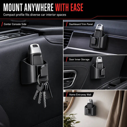 🔥 50% OFF Car Key Fob Holder 🚗 Dashboard Organizer with Card Slot & Hook