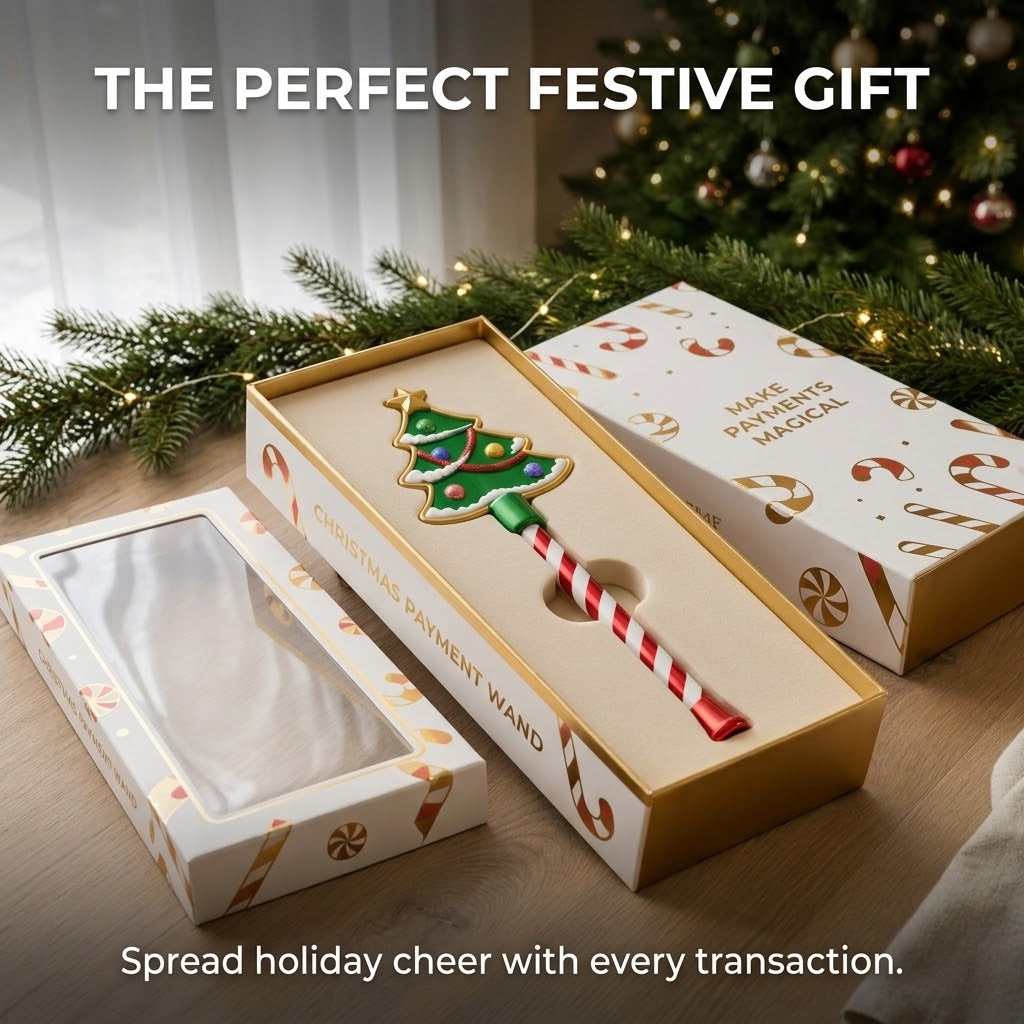 🎄Christmas Tap‑To‑Pay Wand-A fun way to make every holiday checkout feel magical✨