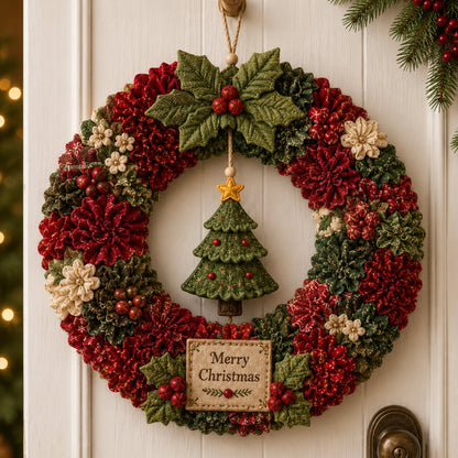 🔥50% Off Last Day🎄 3D Fabric Poke Wreath DIY Kit