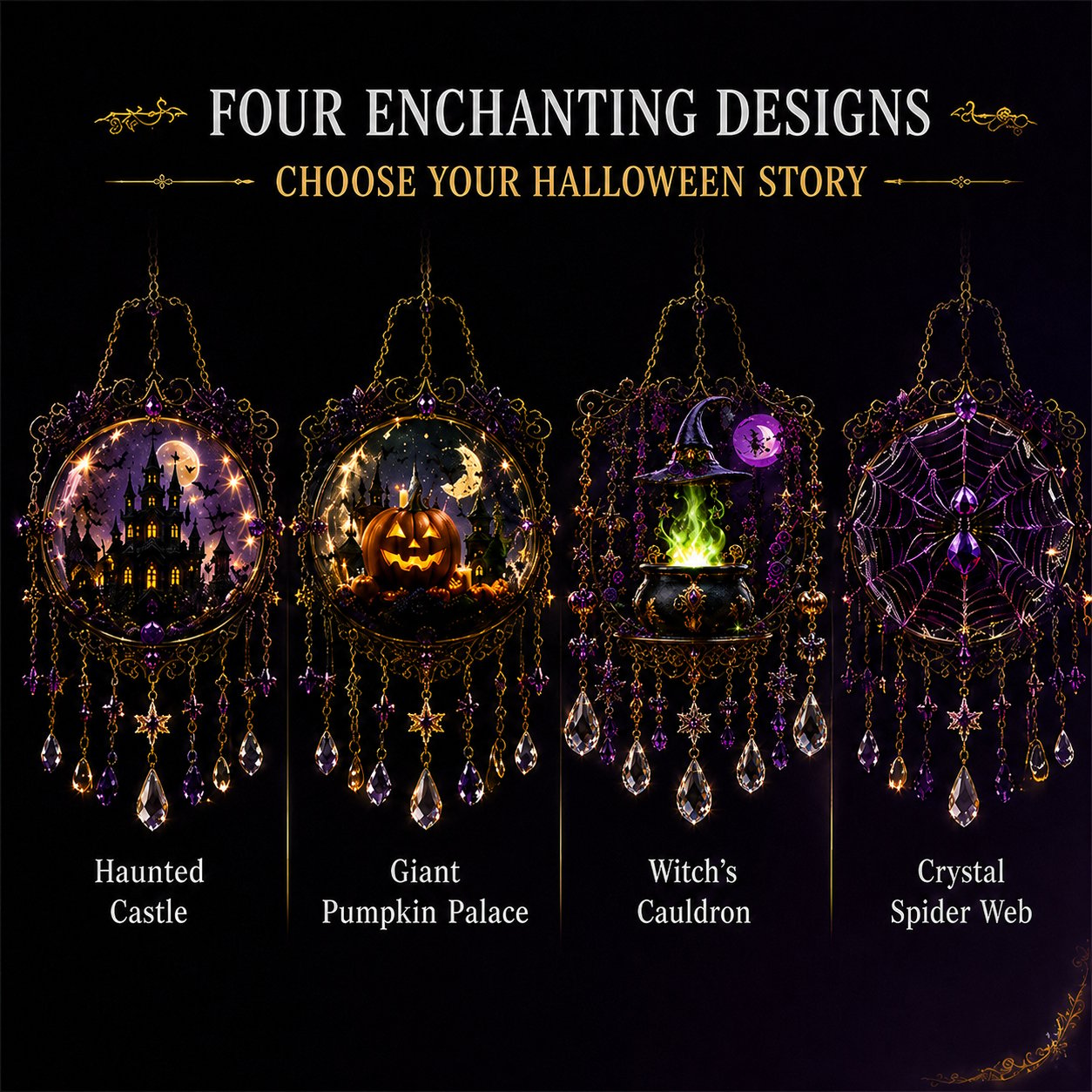 🎁Halloween Special Offer 50% OFF –🏰🎃Halloween Light-Catching Hanging Ornament
