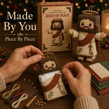 ⏳ Last Day 50% OFF – ✝️ Beginner-Friendly DIY Christian Block Figure Patchwork Ornament Kit Collection | Complete Kit with Pre-Cut Fabrics, Padded Ornament Form & Step-by-Step Guide Included 💕