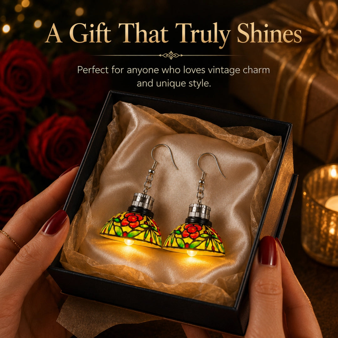 💡Handmade Vintage Light-Up Chandelier Earrings