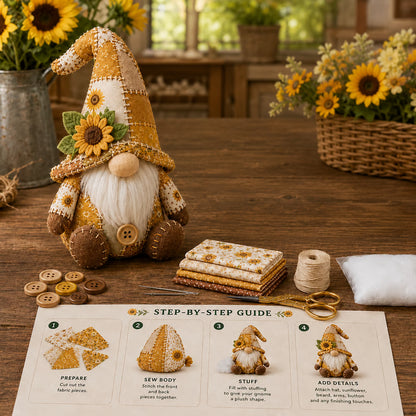 🎁 DIY Patchwork Gnome Kit – Create Your Own Cozy Decor