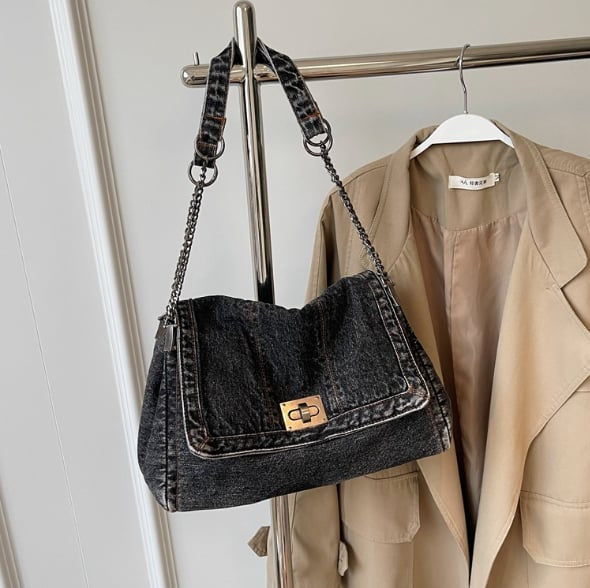 🔥Hot Sale 50% OFF🎁Denim Chain Shoulder Bag — 2026 New Arrival