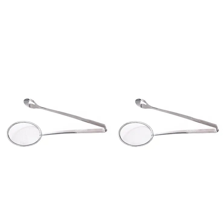 🔥2-in-1 Stainless Steel Strainer Tongs – Grab, Drain & Serve with One Tool