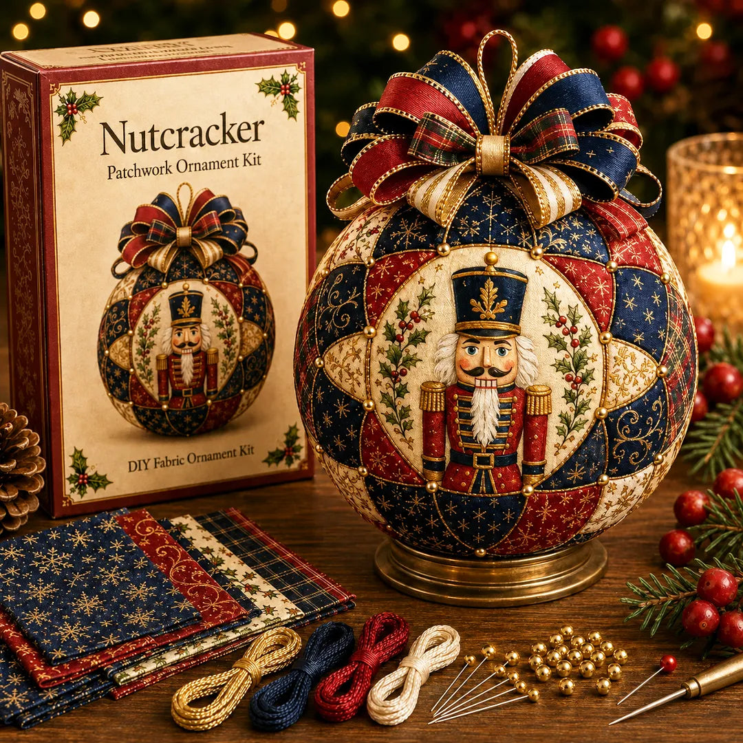 🎄 DIY Christmas Patchwork Ball Decorations – 6 Designs
