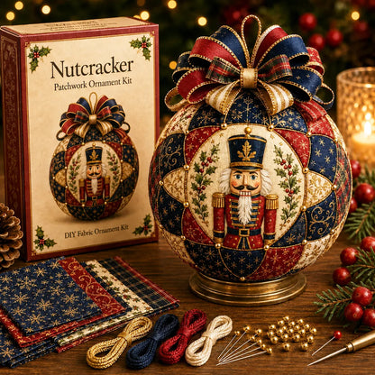🎄 DIY Christmas Patchwork Ball Decorations – 6 Designs