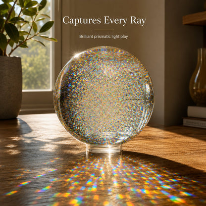 🔥Holographic Refraction Art Sphere – Premium Optical Glass Light Prism Decor for Home & Office