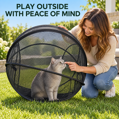 🐱🌿360° Panoramic Pop-Up Rolling Cat Playpen Ball