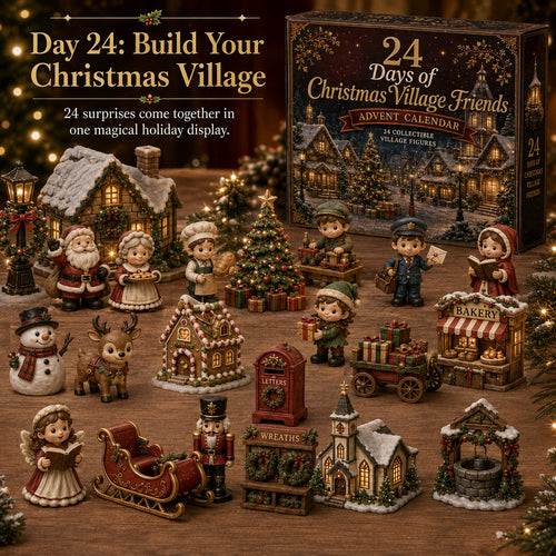 🎄 Christmas Village Friends Advent Calendar | 24-Day Collectible Village Set