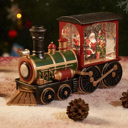 🎄Christmas train ornament with snowflake lights❄️
