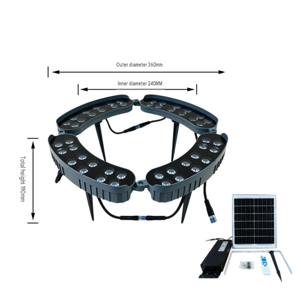 🌳Ring-Shaped Solar Tree Lights - Weatherproof Outdoor Spotlights Ideal for Trees,Pillars, and Gardens