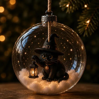✨ Glowing Halloween Bauble – 7 Cute Designs to Choose, Light-Up Acrylic Ornament with Soft Warm LED Glow
