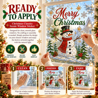 🎄🪟Christmas Classics Scenic Window Sticker – Turn Every Window Into a Christmas View
