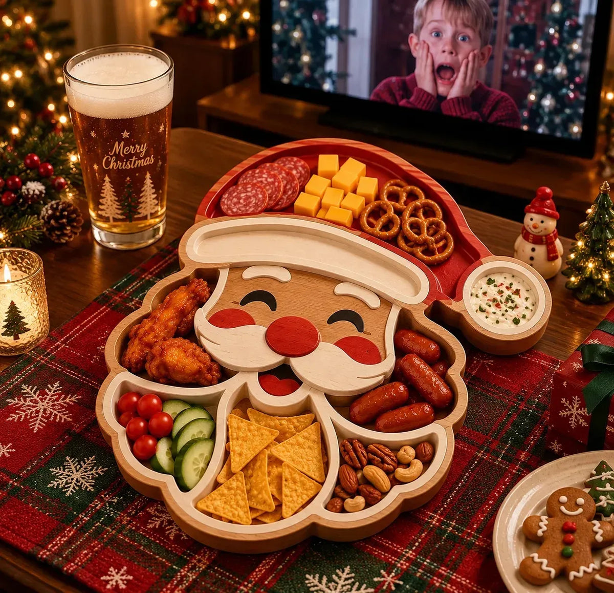 ⏳ Last Day 49% OFF – 🎄Christmas Character Snack Serving Tray | 11 Festive Divided Designs for Crackers, Cheese, Fruit, Candy & Holiday Treats 🍿