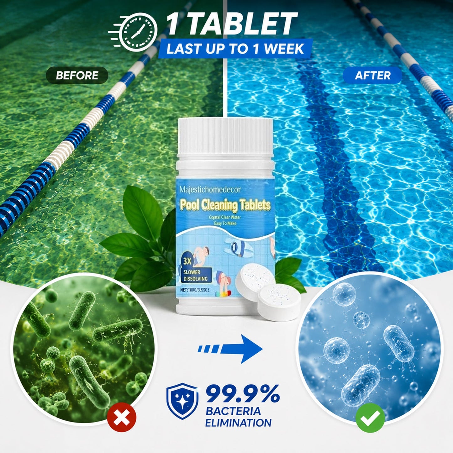The Next-Gen Pool Purifier is here ✨ 2X Stronger Algae Control, Gentle & Safe for Kids! 👨‍👩‍👧‍👦