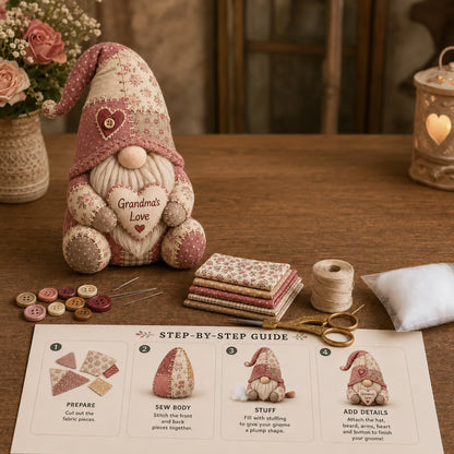 🎁 DIY Patchwork Gnome Kit – Create Your Own Cozy Decor