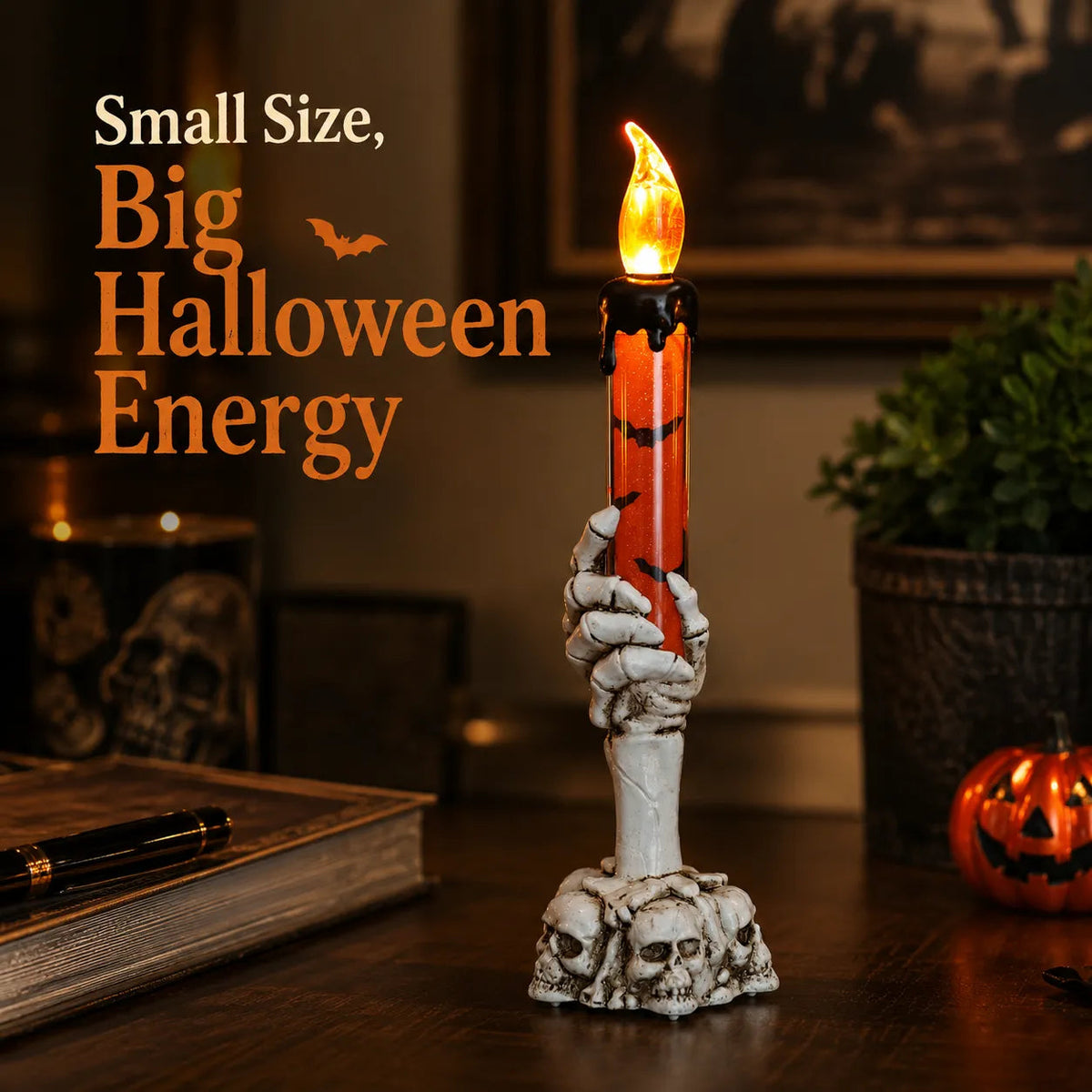 💀🕯️ Skeleton Hand LED Halloween Candle Light