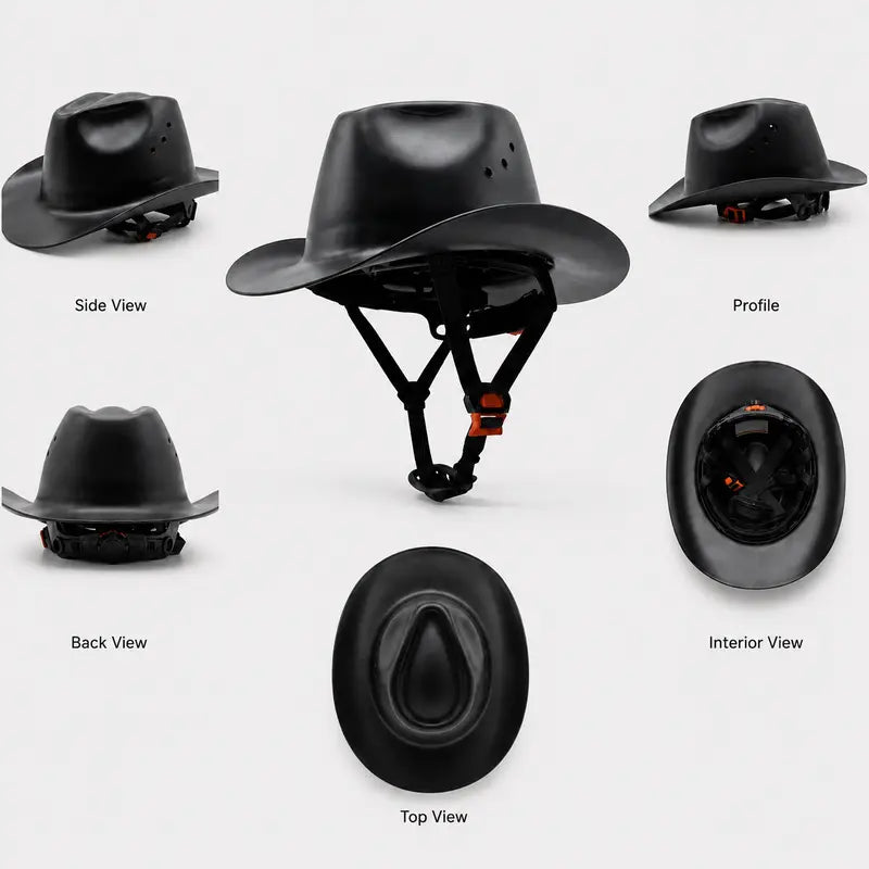 🤠Cowboy Hard Hat |Western‑Style Meets Heavy‑Duty Jobsite Safety