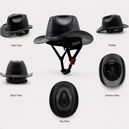 🤠Cowboy Hard Hat |Western‑Style Meets Heavy‑Duty Jobsite Safety