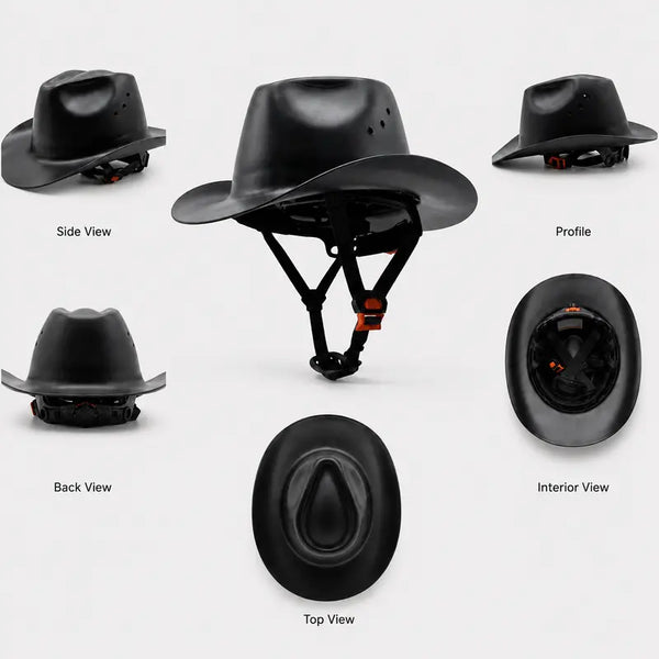 🤠Cowboy Hard Hat |Western‑Style Meets Heavy‑Duty Jobsite Safety