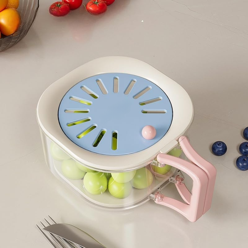 2PCS  Multifunctional Fruit & Vegetable Washing Storage Container