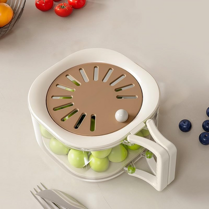 2PCS  Multifunctional Fruit & Vegetable Washing Storage Container