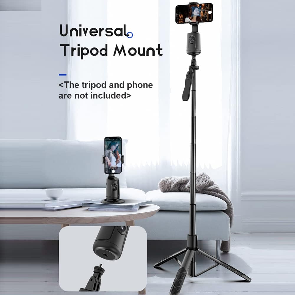 360° AI Face-Tracking Phone Holder – Supports Gesture Control | No App Required
