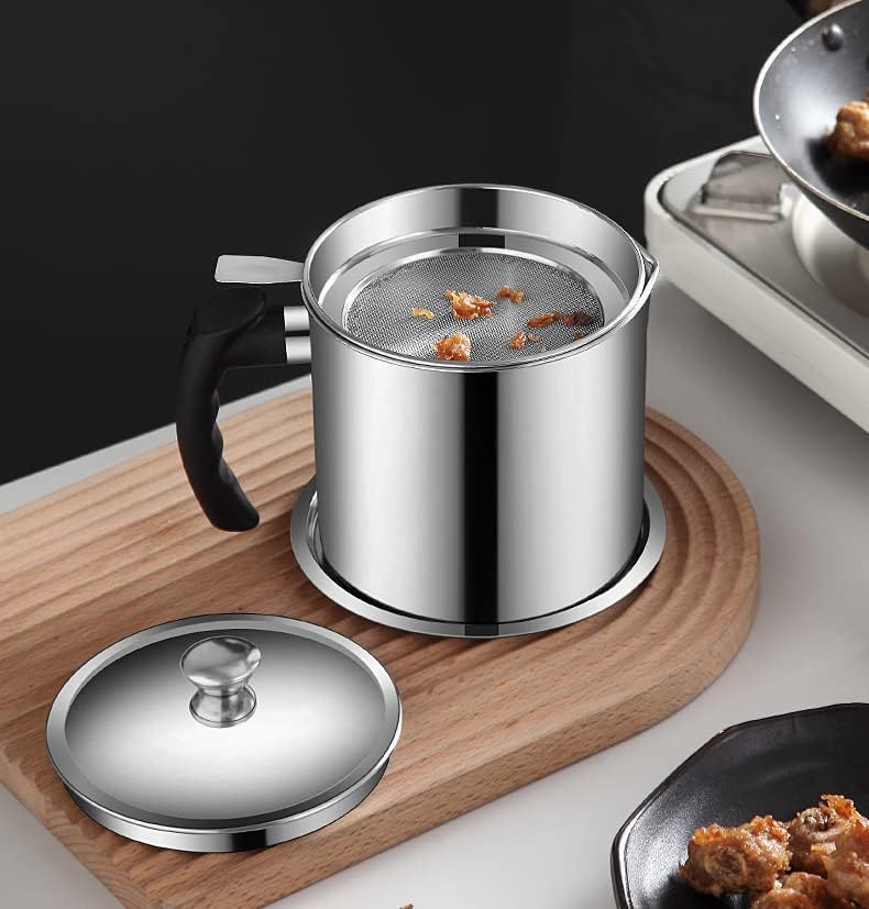 Stainless steel oil filtering pot