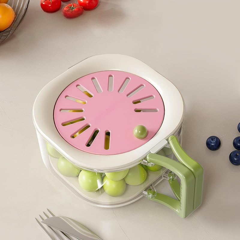 2PCS  Multifunctional Fruit & Vegetable Washing Storage Container